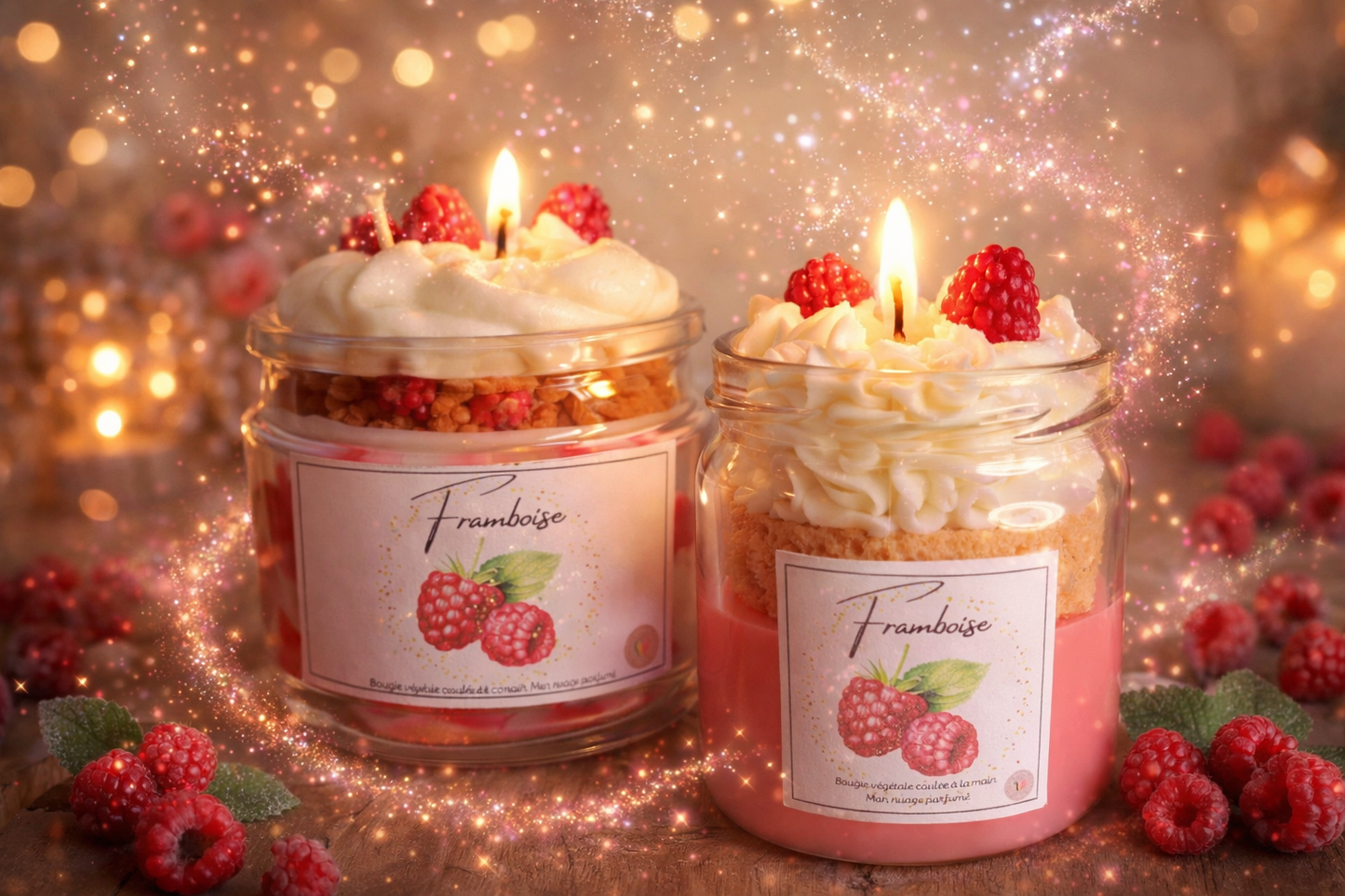 🍓 Bougie Gourmande - Framboise