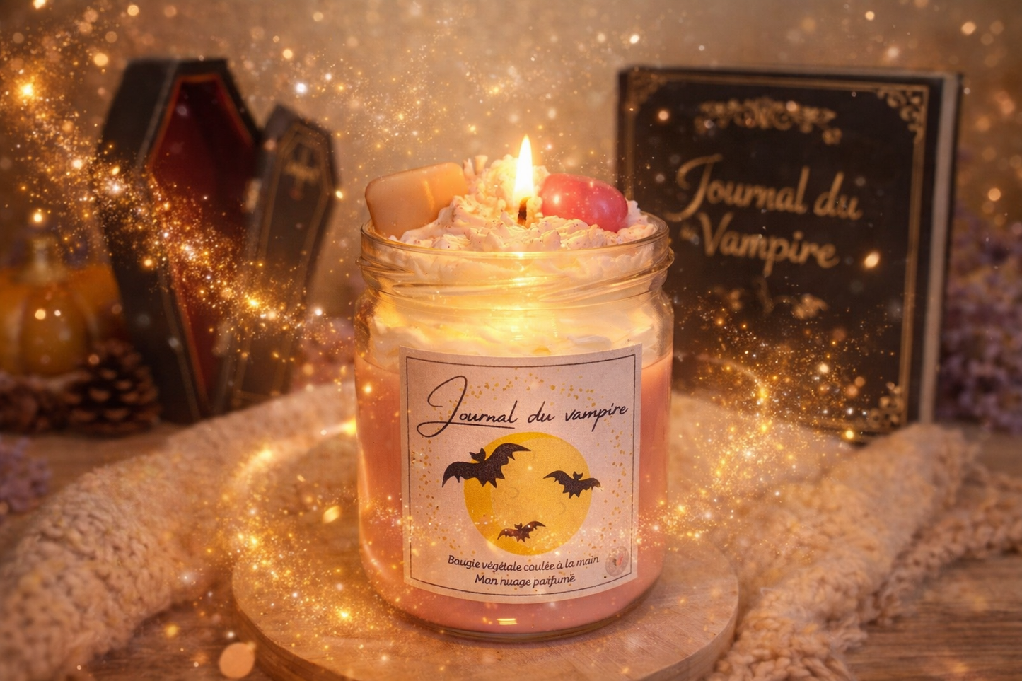 🕯️ Bougie gourmande - "Journal du Vampire"