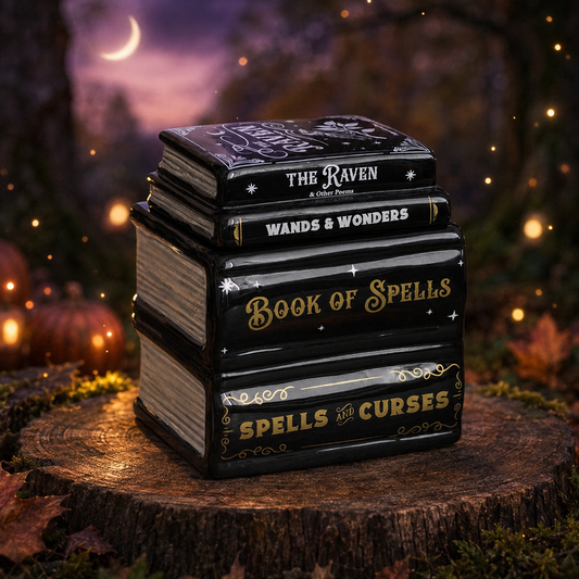 Brûleur Pile de livres noir