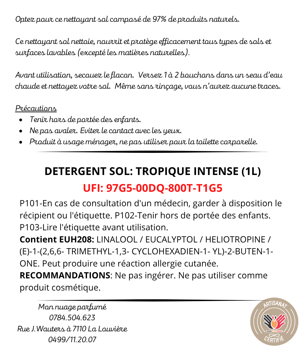 Détergent sol - Tropique intense