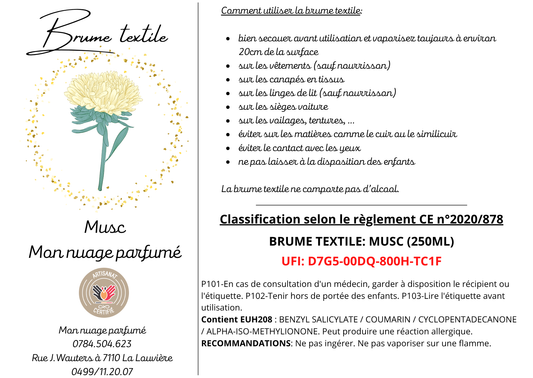 BRUME TEXTILE - MUSC (250ML)