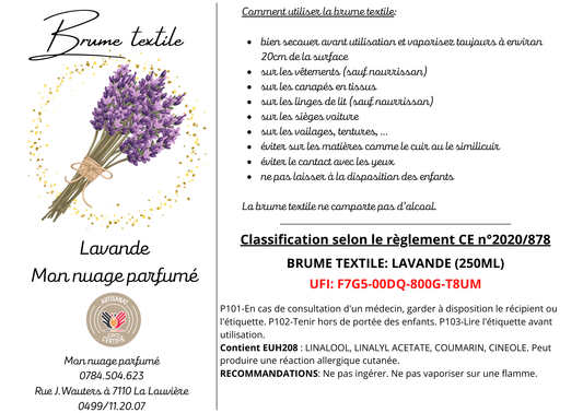 BRUME TEXTILE - LAVANDE (250ML)