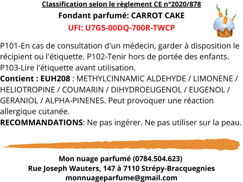 Fondant individuel "Carrot cake"