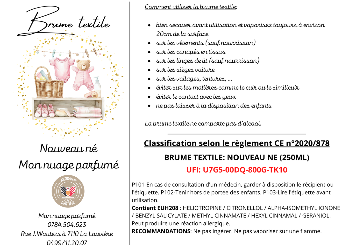 BRUME TEXTILE - NOUVEAU NE (250ML)