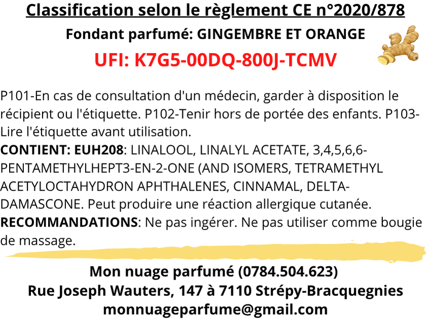 Fondant individuel "GINGEMBRE ET ORANGE"