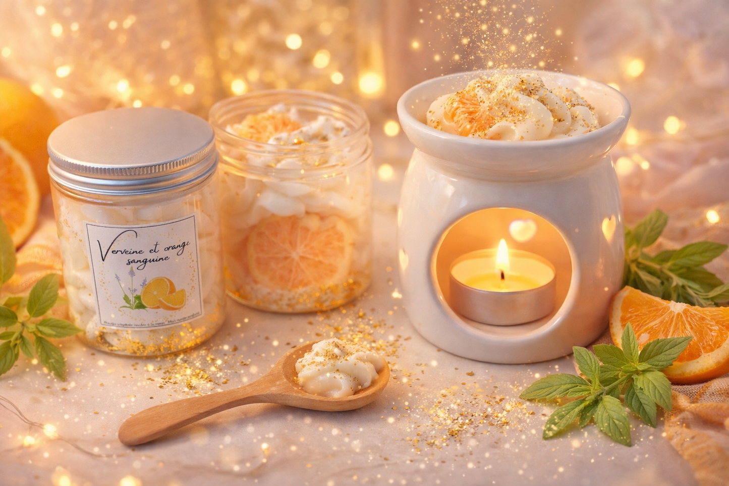 🍊 Fondant Crémeux Parfumé – Verveine & Orange Sanguine