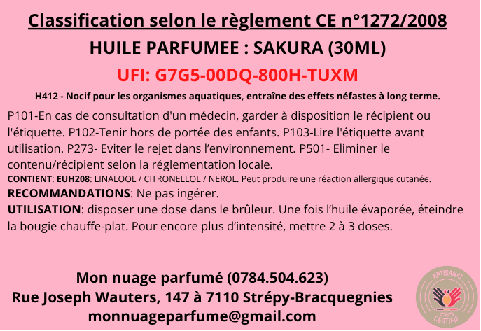 Huile parfumée "Sakura"
