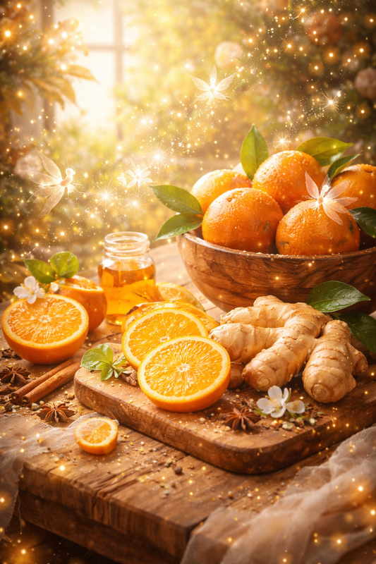 🕯️ Bougie parfumée classique - Gingembre et orange