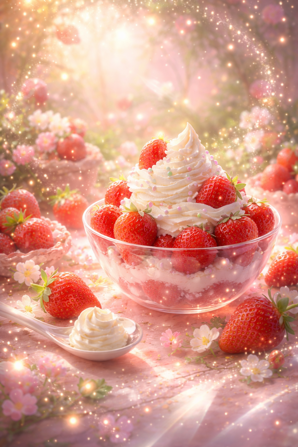 🕯️ Bougie parfumée classique - Fraise chantilly