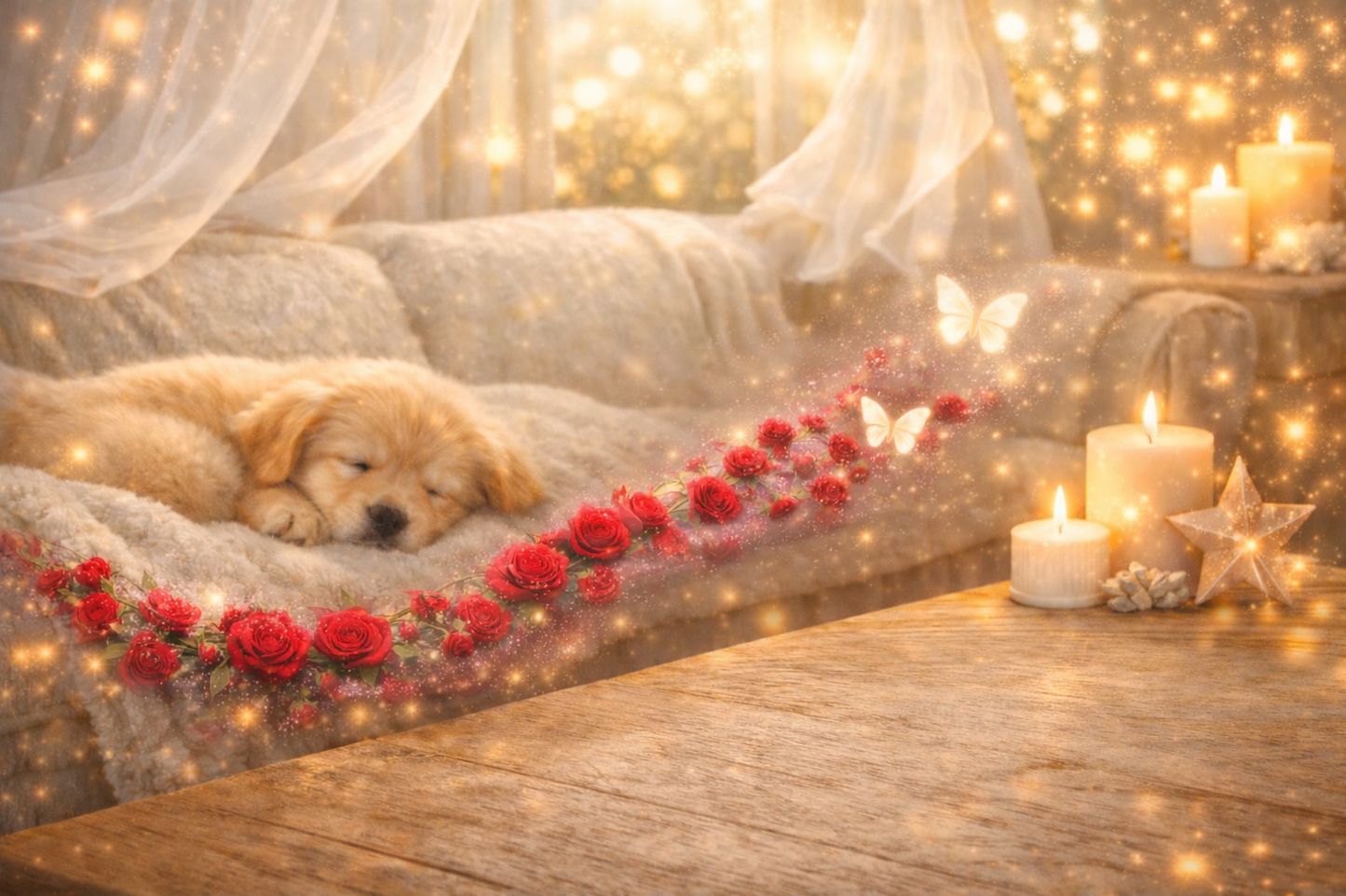 Brume textile - Les roses en rouge