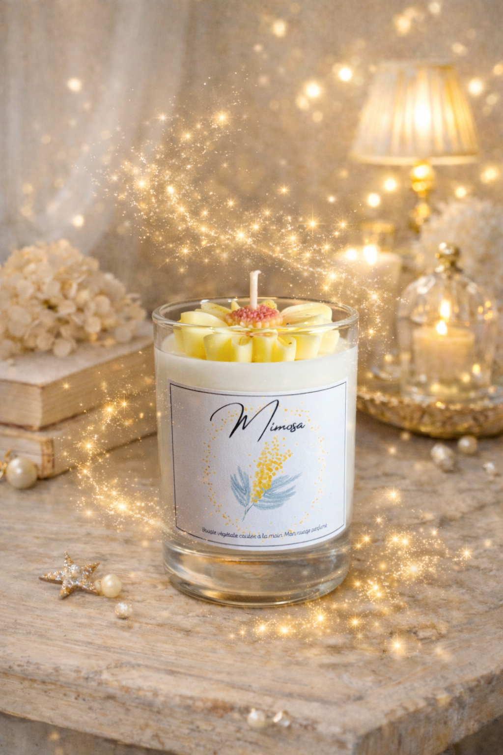 🕯️ Bougie parfumée classique - Mimosa