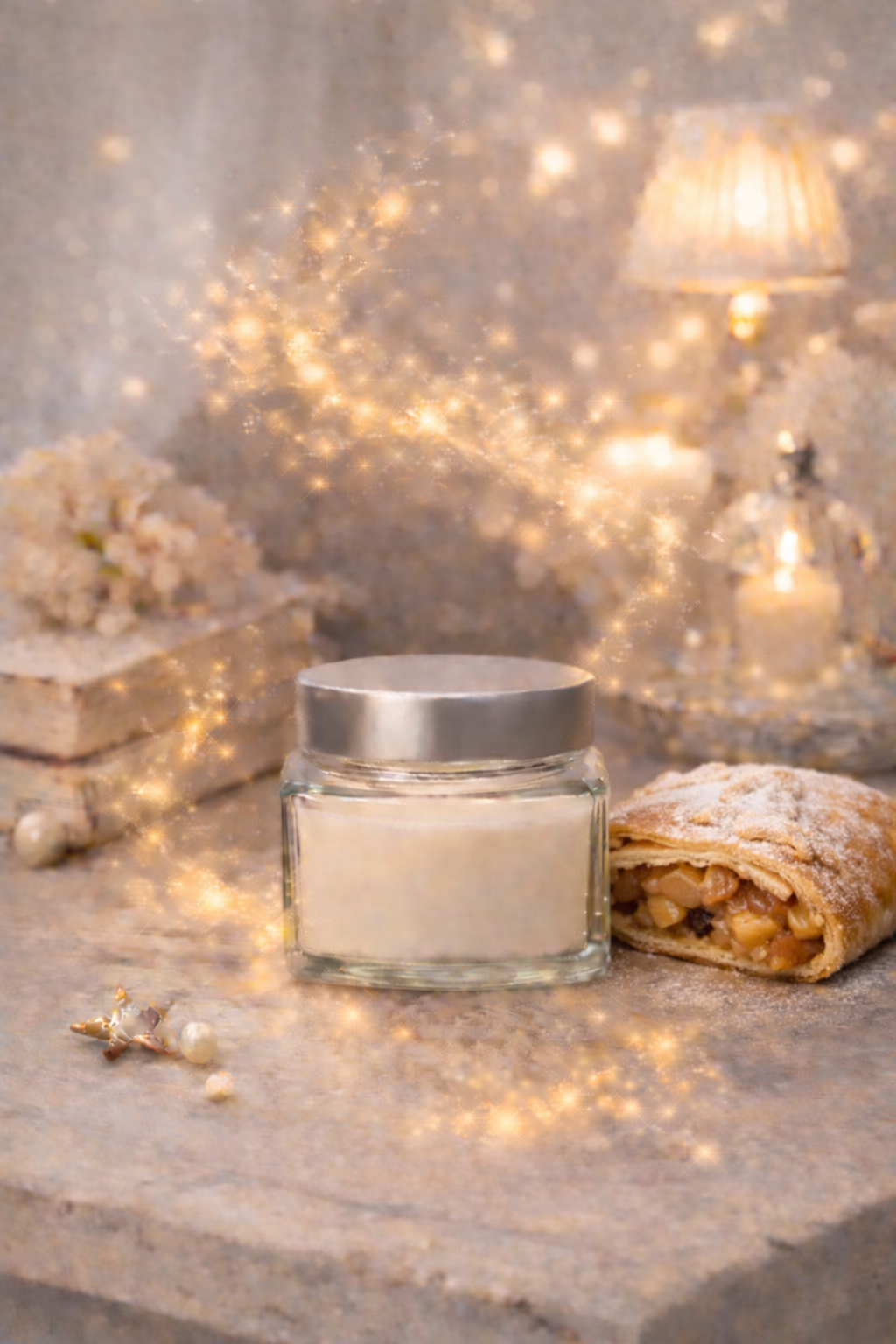🕯️ Bougie parfumée classique - Strudel aux pommes