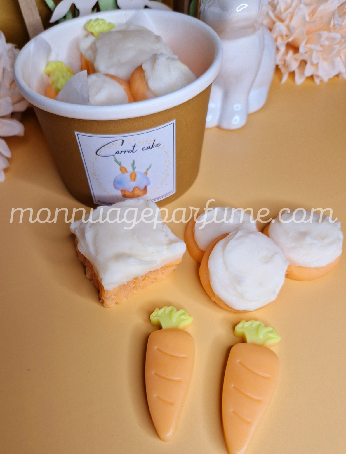 Pot de fondants parfumés "CARROT CAKE" (Scoopable wax)